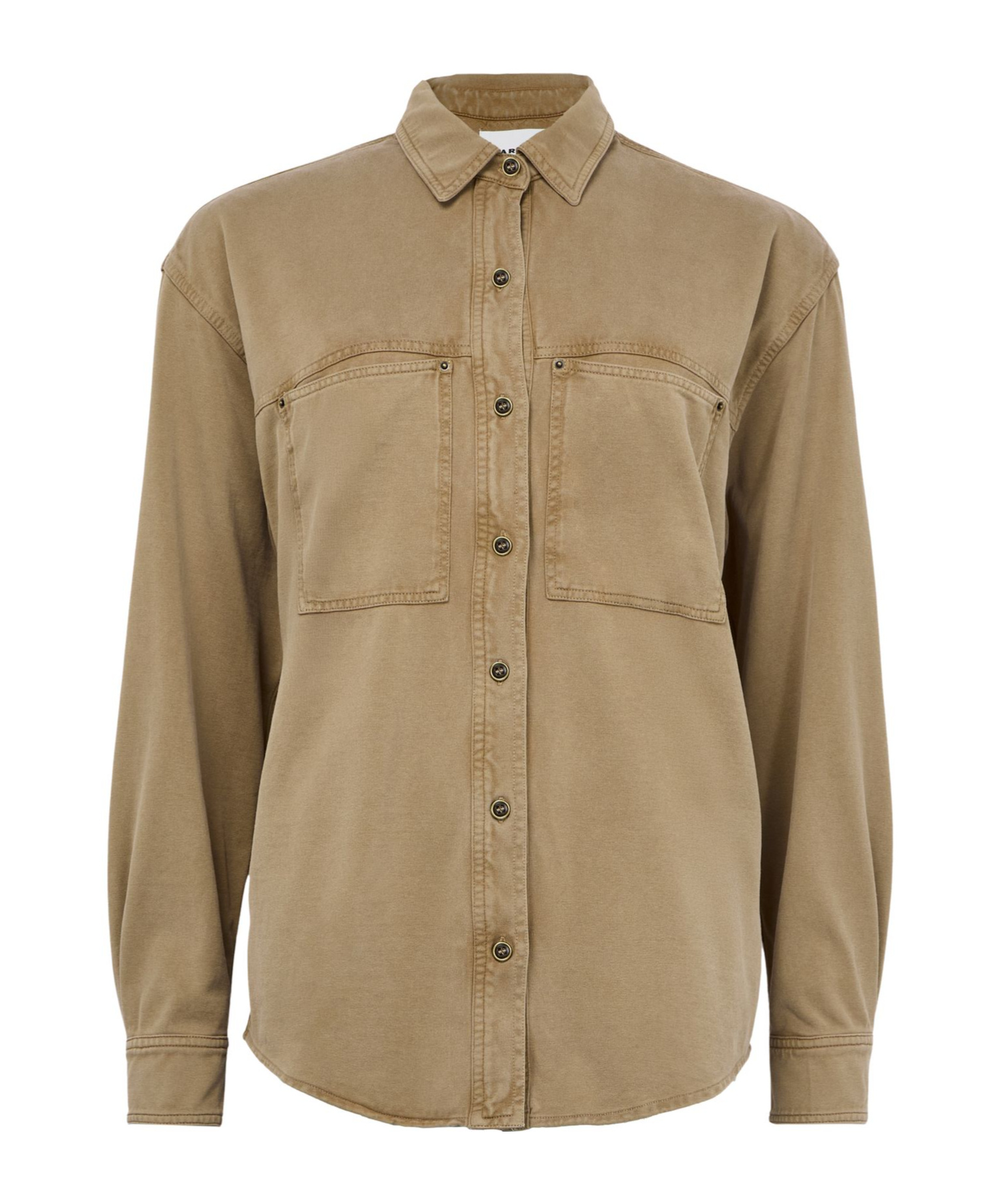 Shop Isabel Marant Étoile Raquel Long-sleeved Shirt In Green