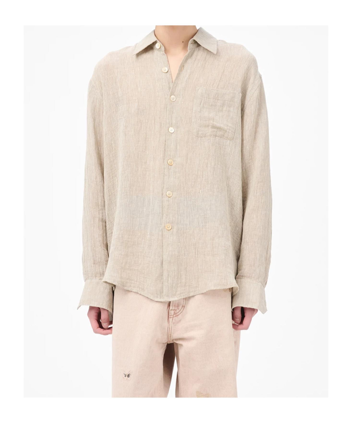 Our Legacy Textured Fabric Long Sleeves Chest Pocket Shirt