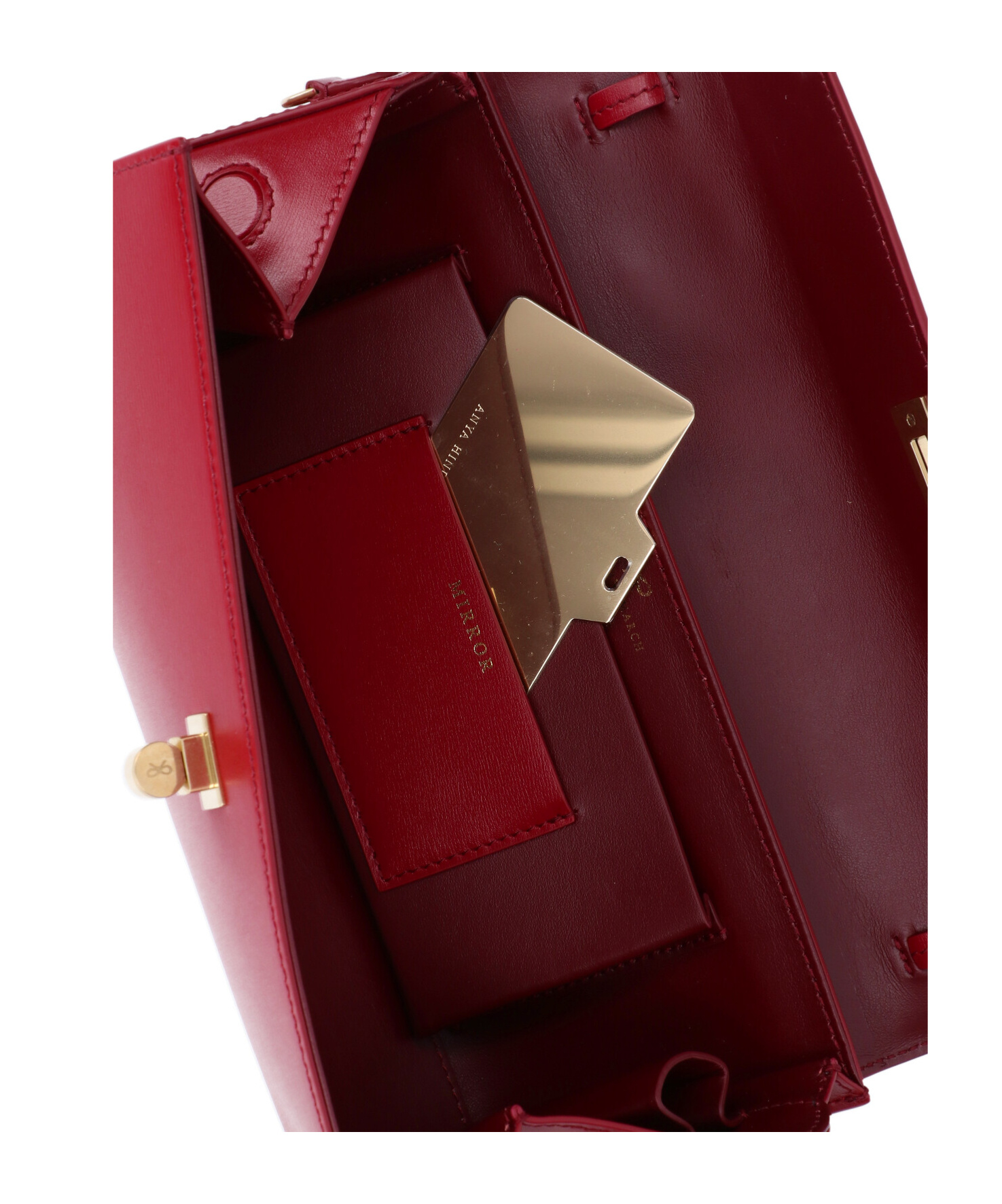 Anya Hindmarch Handle Structured Silhouette Shoulder Bag In Red