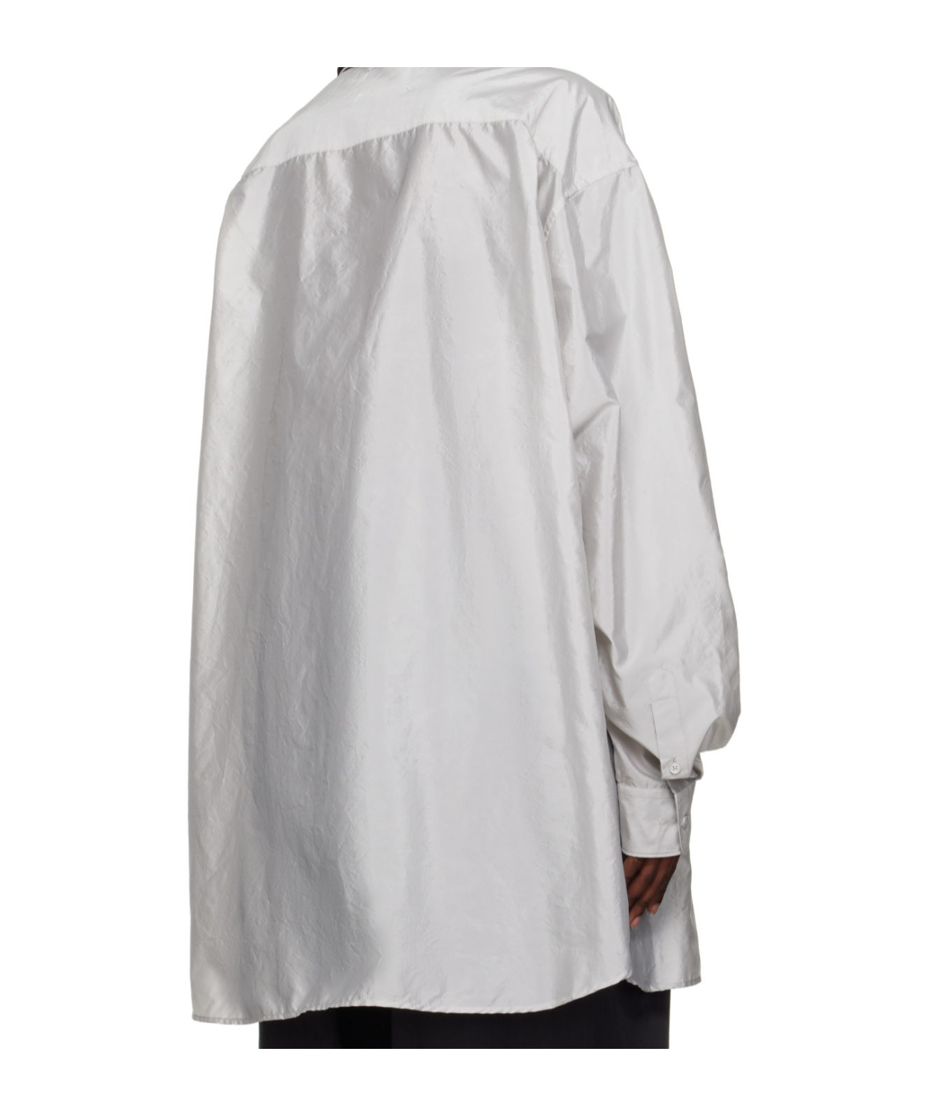 Maison Margiela Long-sleeved Shirt Woman Pearl Grey In White
