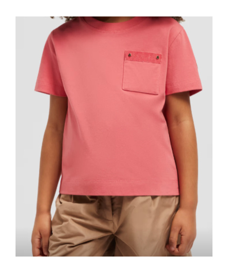 Moncler T-shirt With Pocket In Red