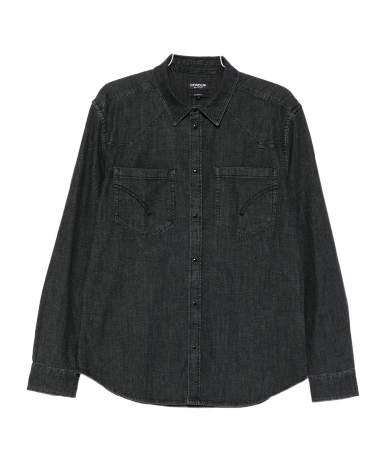Dondup Fabric Shirts In Black