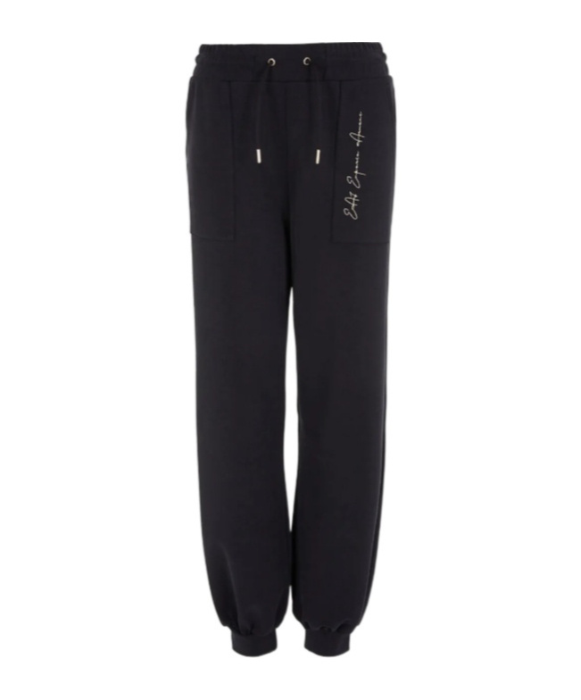 EA7 DRAWSTRING WAIST-EDGE SWEATPANTS