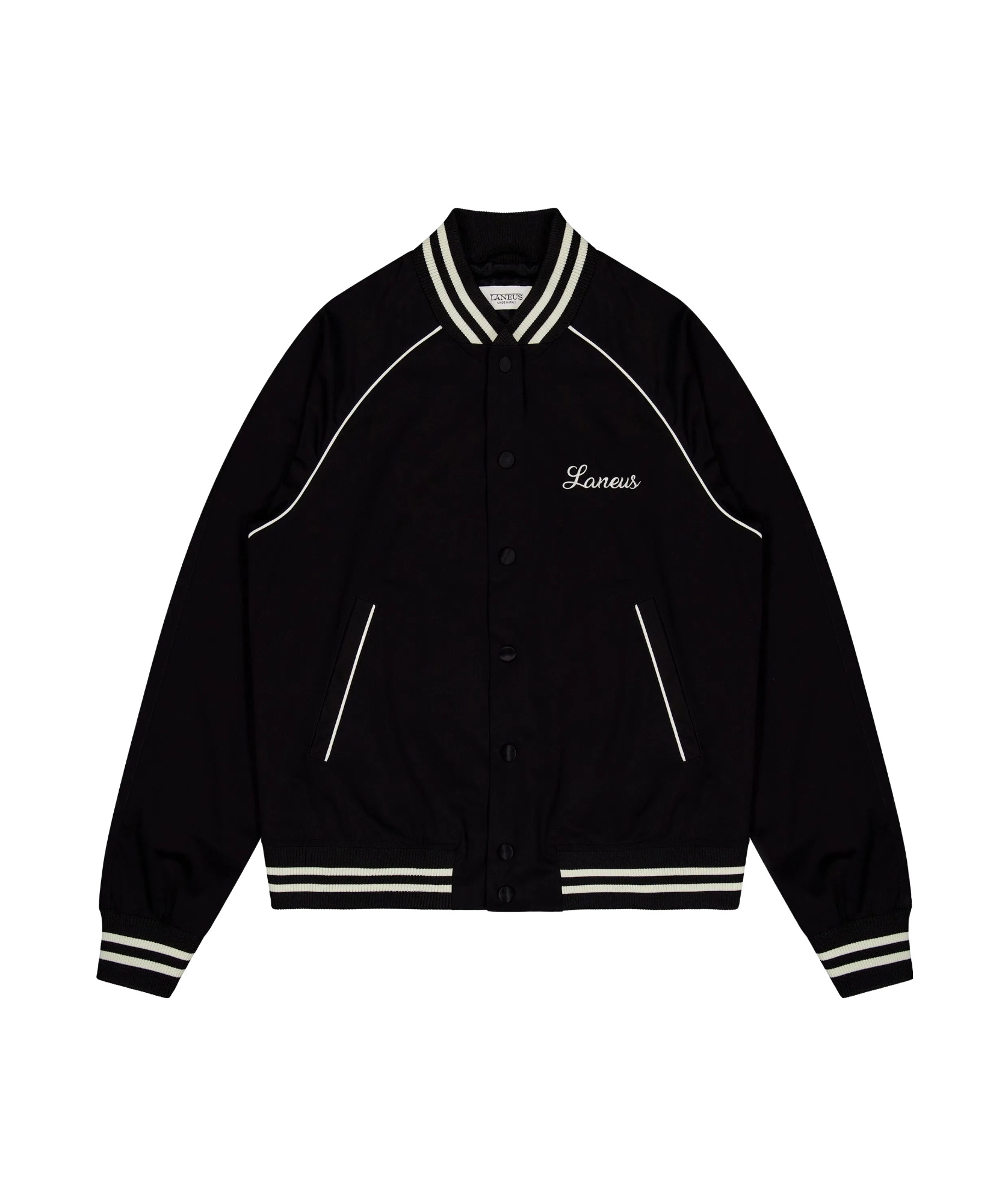 Laneus Long Sleeve Casual Jacket In Black