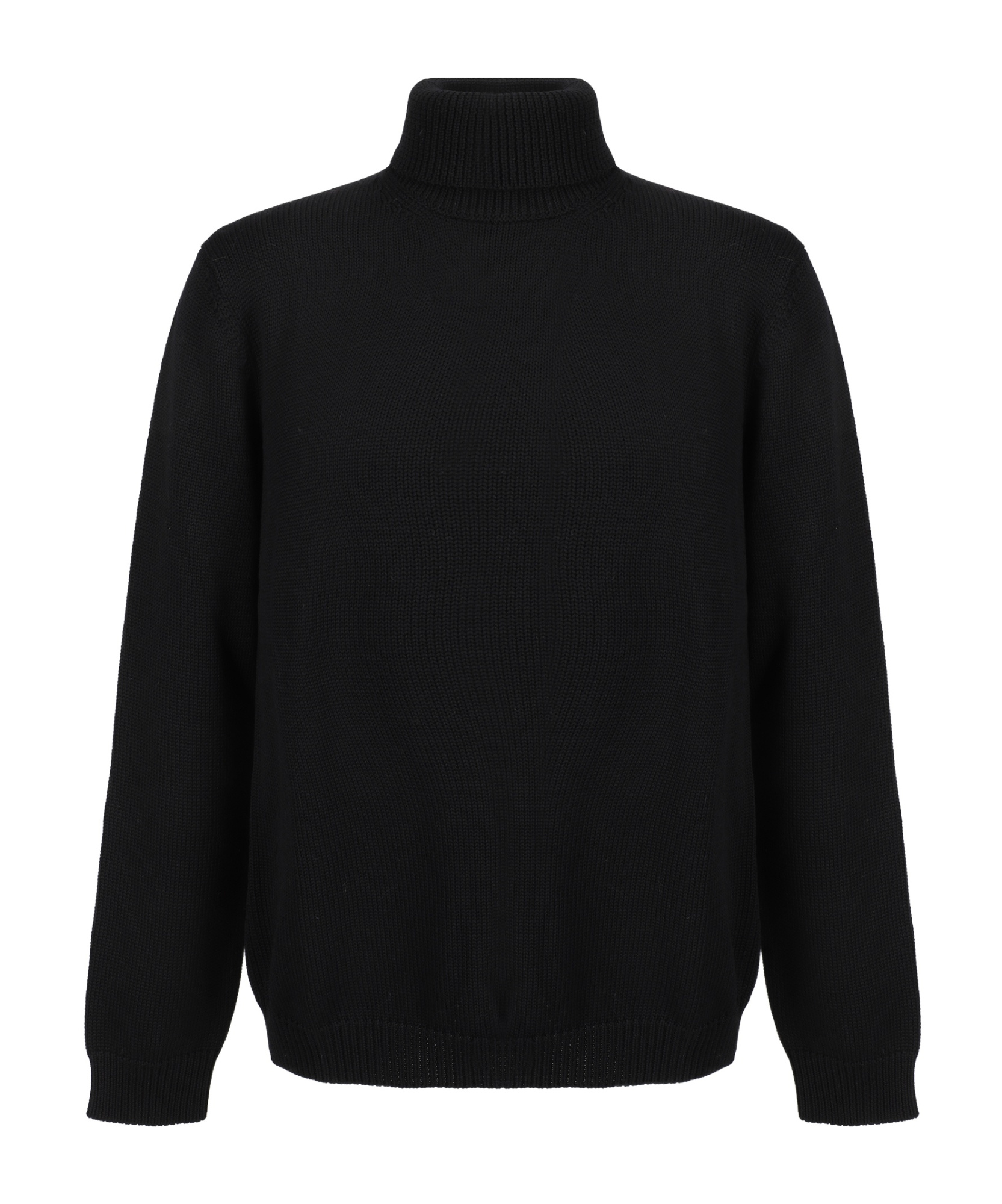 Roberto Collina Turtleneck Wool Sweater Long Sleeves In Black
