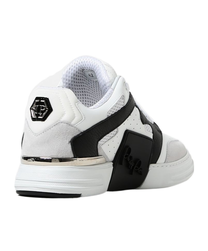Philipp Plein Phantom Street Leather Sneakers In White