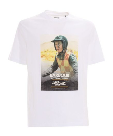 Barbour Nicholl Steve Mcqueen Graphic T-shirt In White
