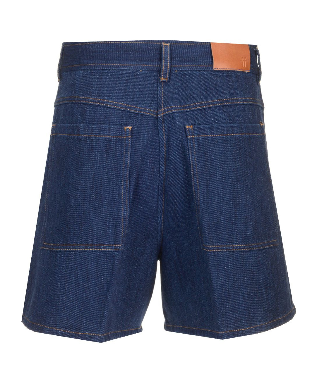 FORTE FORTE BELT-LOOP DENIM SHORTS