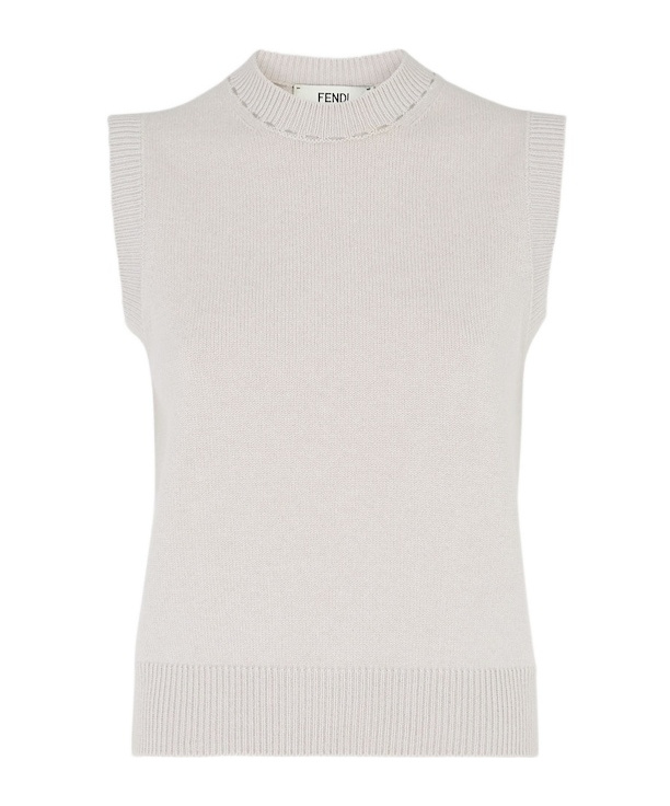Fendi Round-neck Vest In Grey