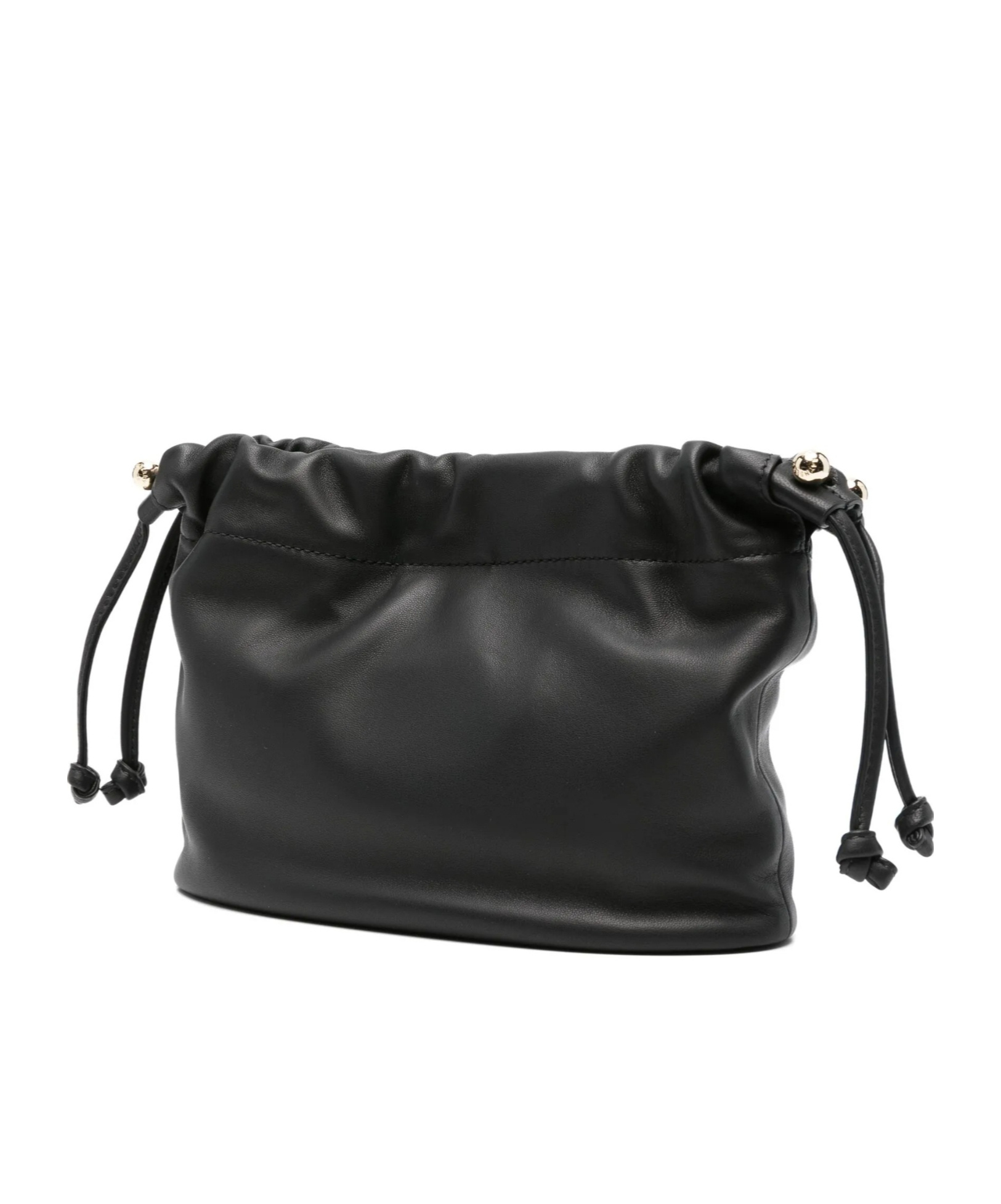 Strathberry Charlotte Drawstring Soft Nappa Black Bags In Black