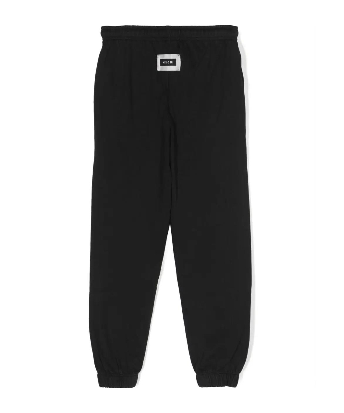 Msgm Logo-patch Track Pants In Black