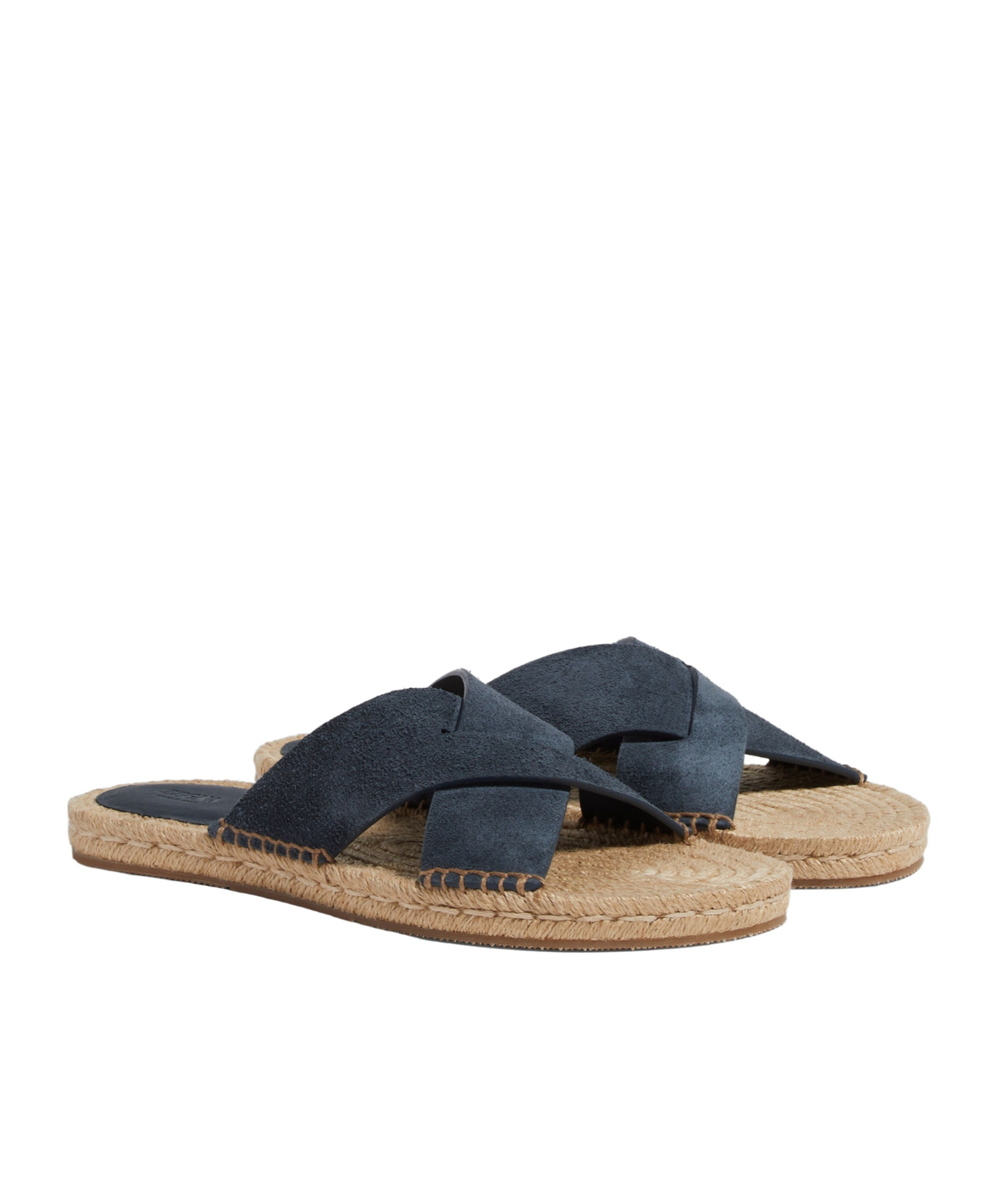 Zegna Crossover Open-toe Espadrille Sandals In Blue