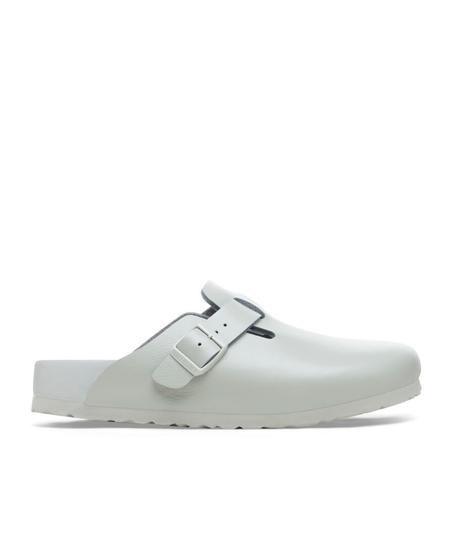 Birkenstock Buckle Muller Shoes In Gray