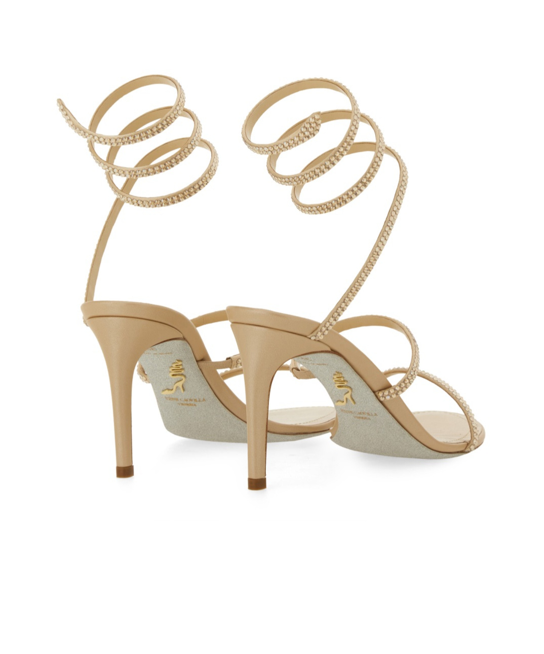René Caovilla Women's Satin Pumps In Nude