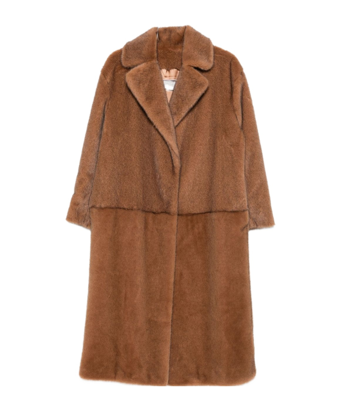 Antonelli Brown Tailored Coat With Structured Fit In Brown