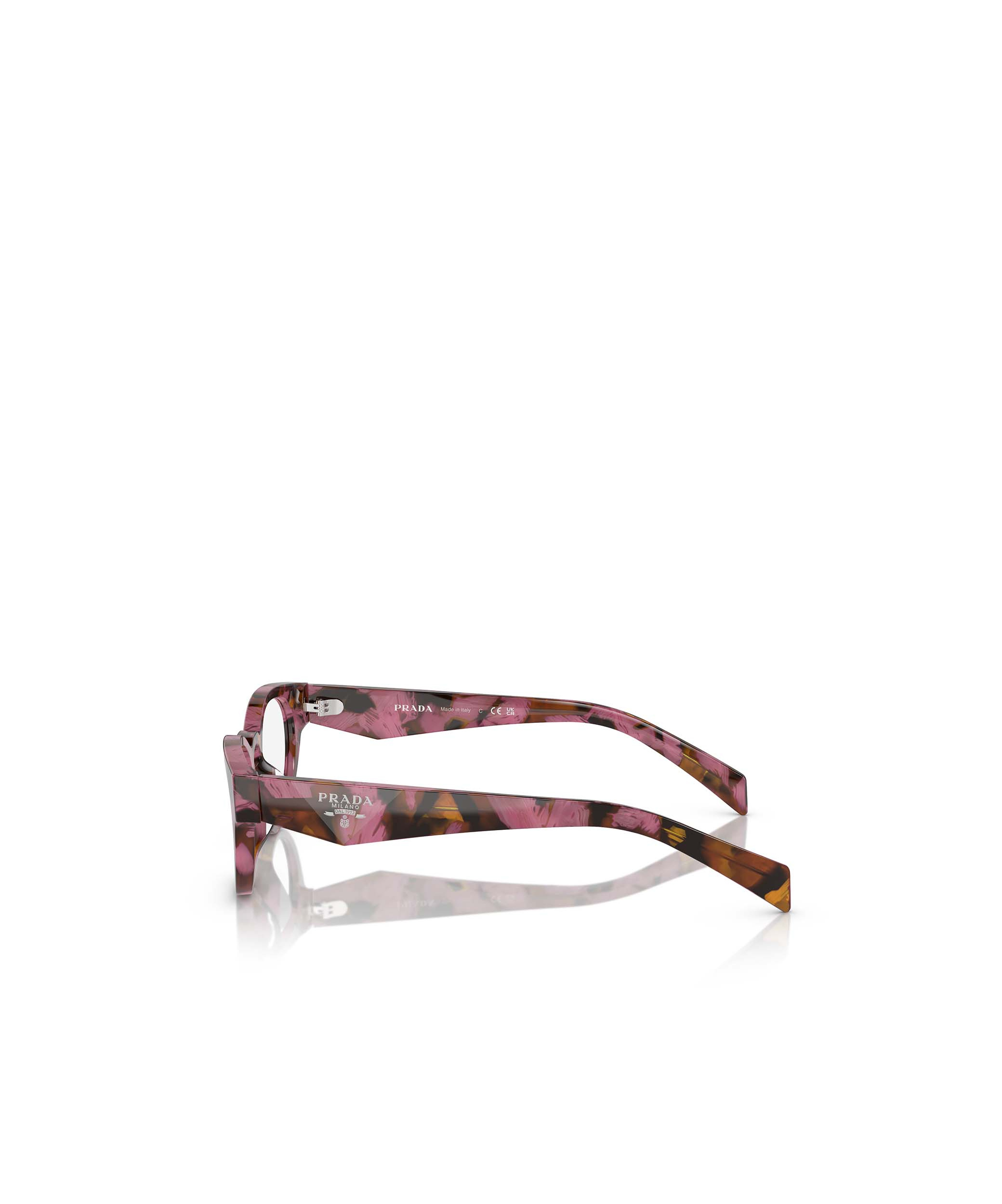 Prada Eyewear Oval Fame Glasses In Brown