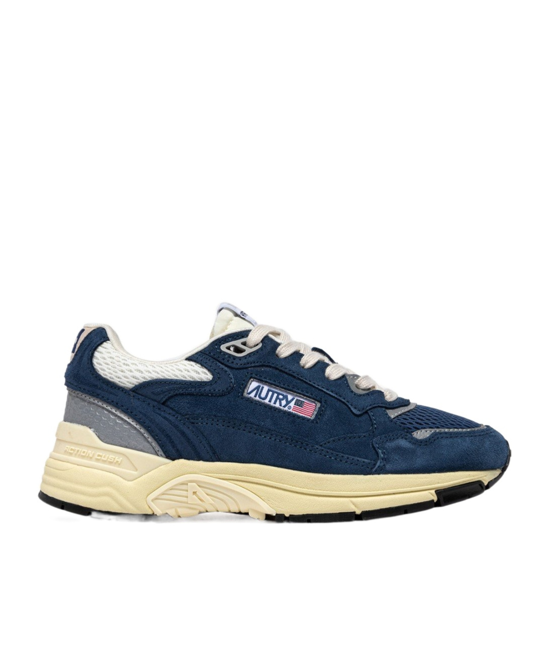 Autry Hyperway Black Low Top Sneakers With Logo Patch On Tongue And Side In Tech Fabric Man In Black