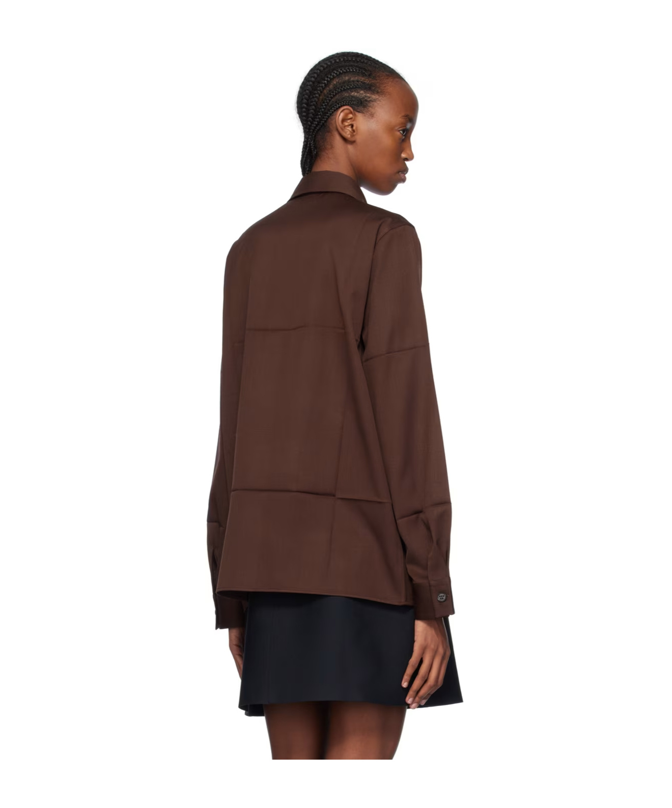 Shop Jil Sander Pointed-collar Virgin Wool Shirt In Red