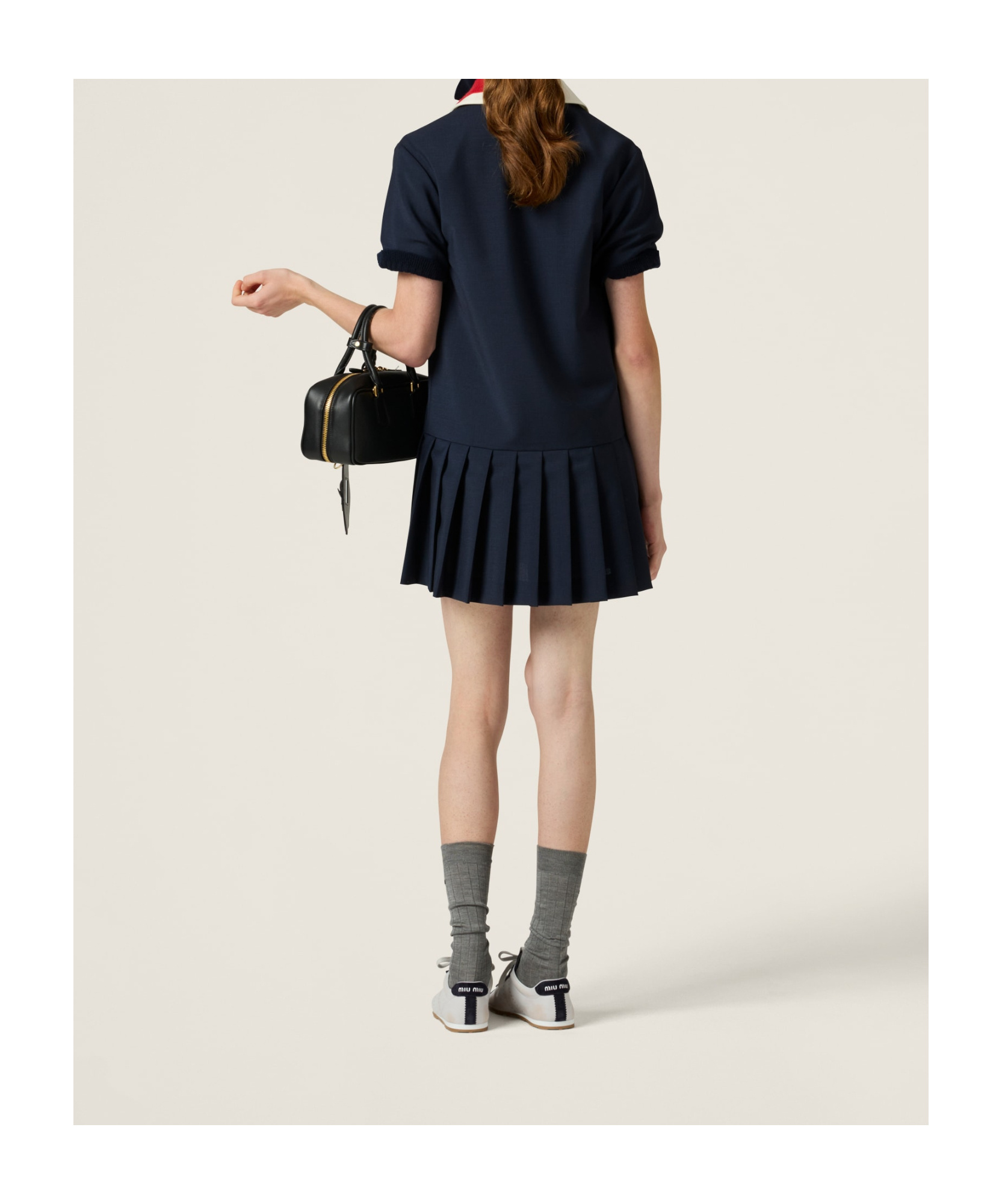 Shop Miu Miu Kid Mohair Mini-dress In Black