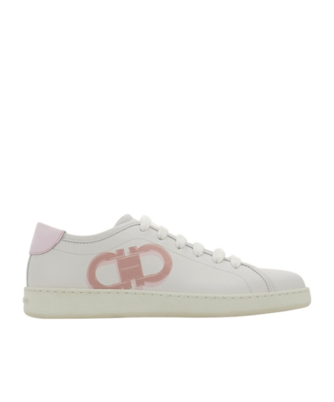 Ferragamo Sneakers In White/pink