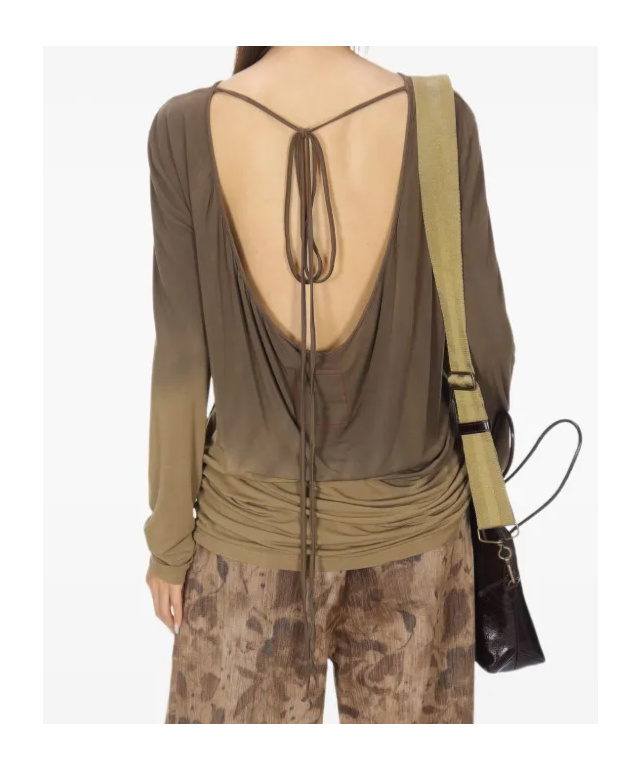 Uma Wang Long-sleeved T-shirt In Brown