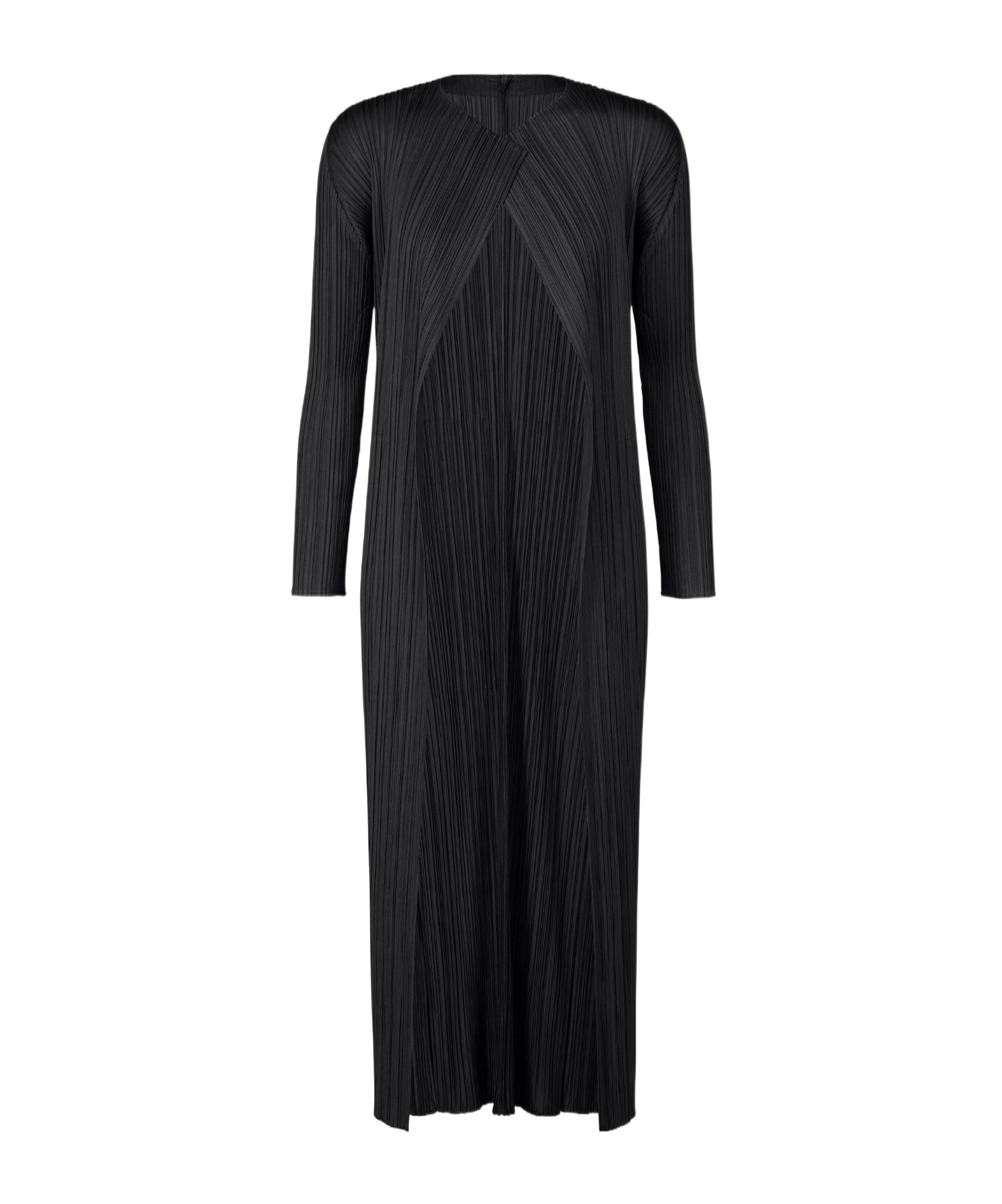 Issey Miyake Pleated Open-front Cardigan In Blue