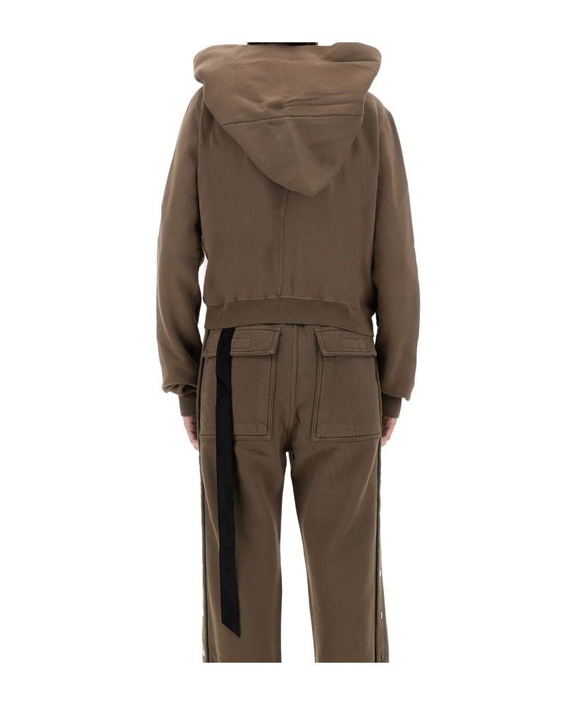 Rick Owens Drkshdw Long-sleeved Sweater In Brown
