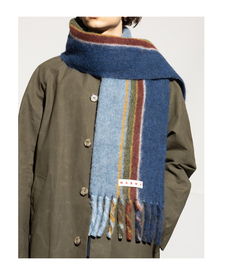 Marni Multicolor Mohair Blend Scarf In Multi