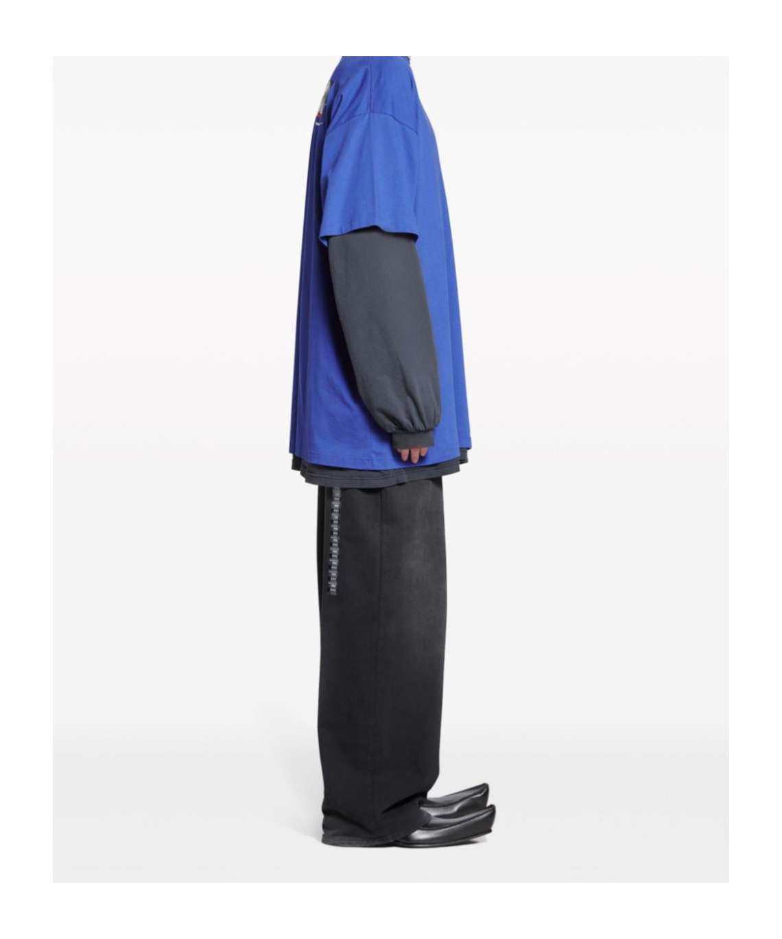Shop Balenciaga Gaffer Political Campaign-print T-shirt In Blue
