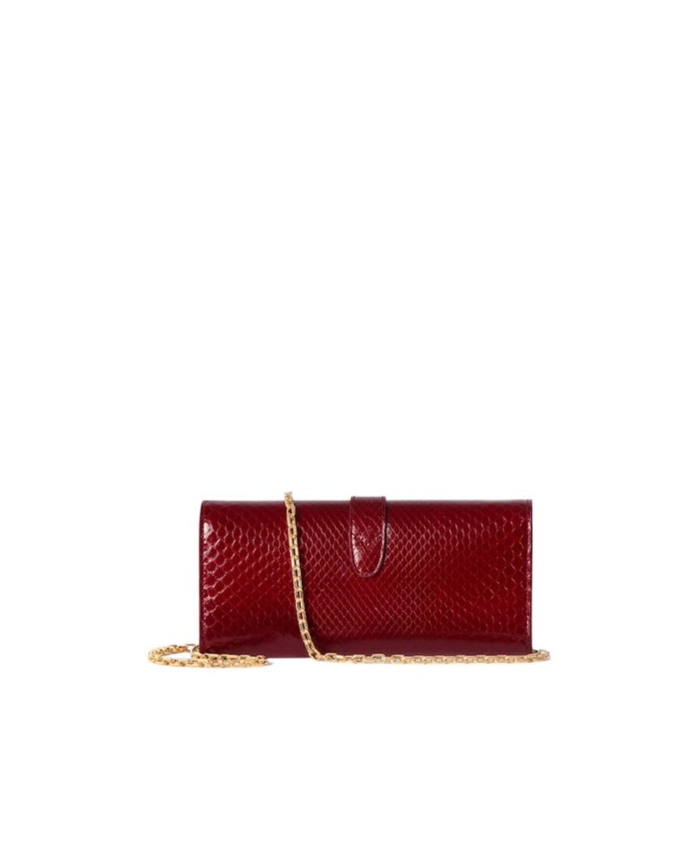Gucci Jackie Python Wallet On Chain In Red