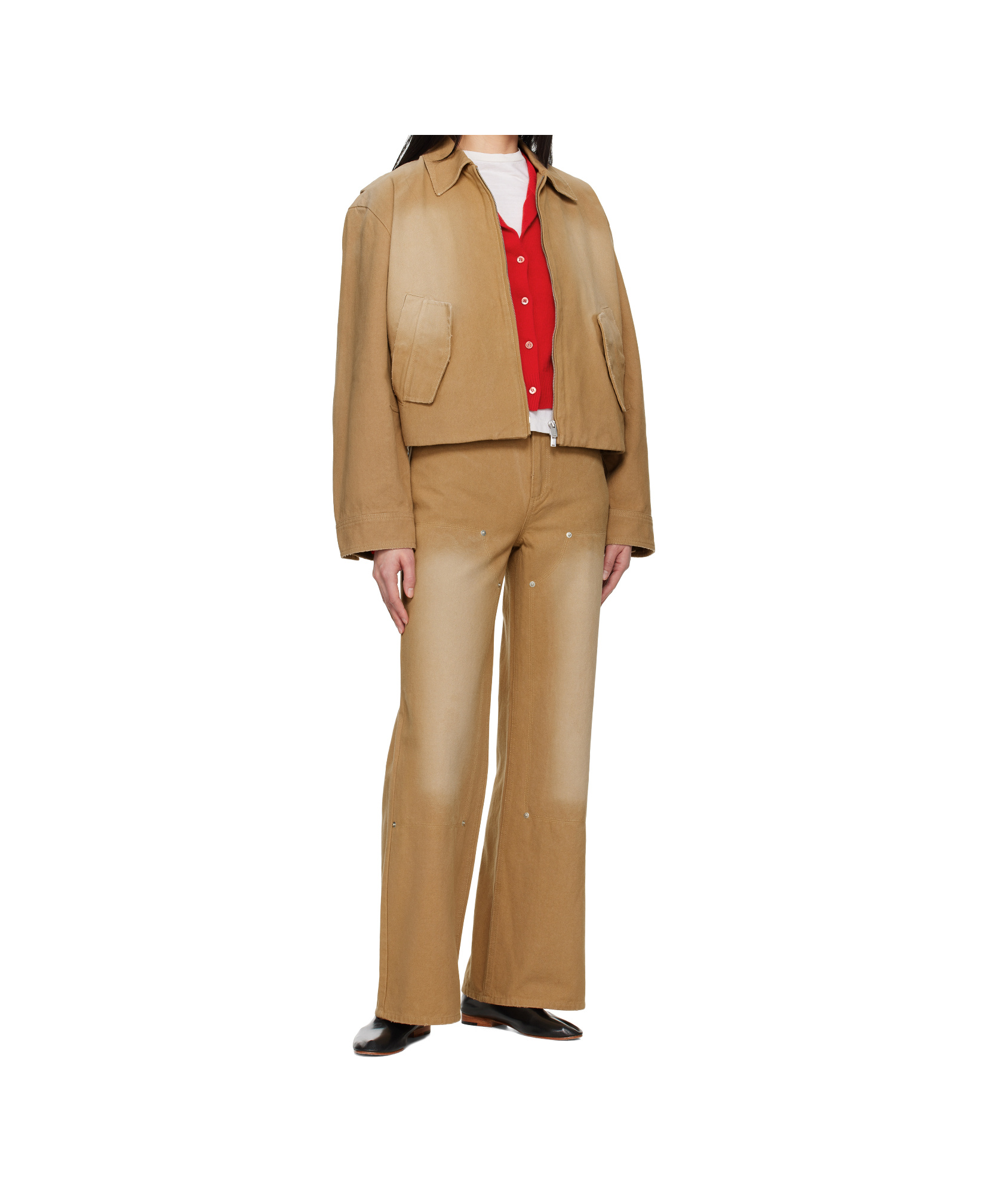 Holzweiler Tan Juno Workwear Trousers In Light Brown