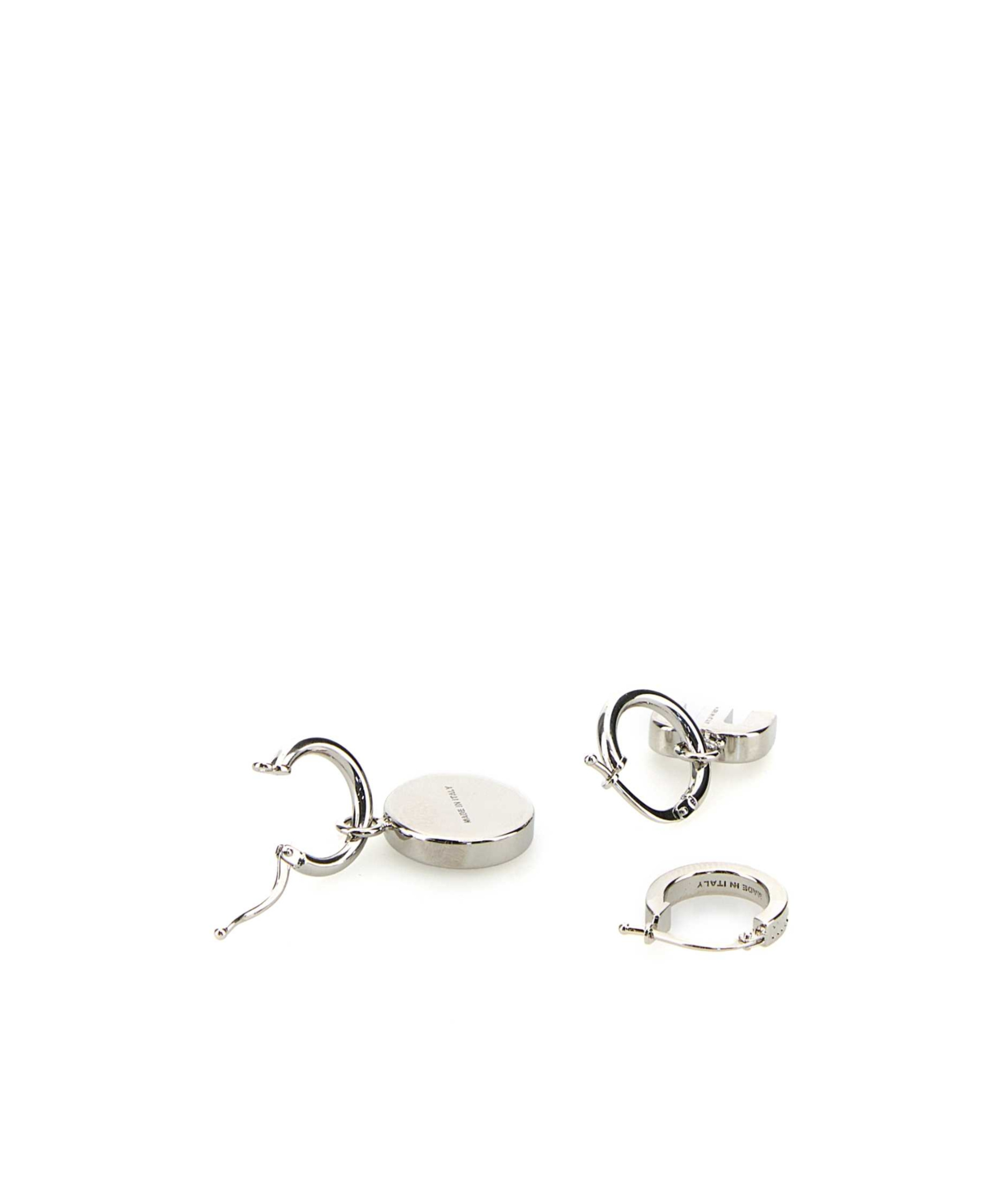 Miu Miu Logo Earrings Three-piece Set In Black