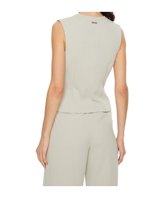 Shop Calvin Klein V-neck Vest In Grey