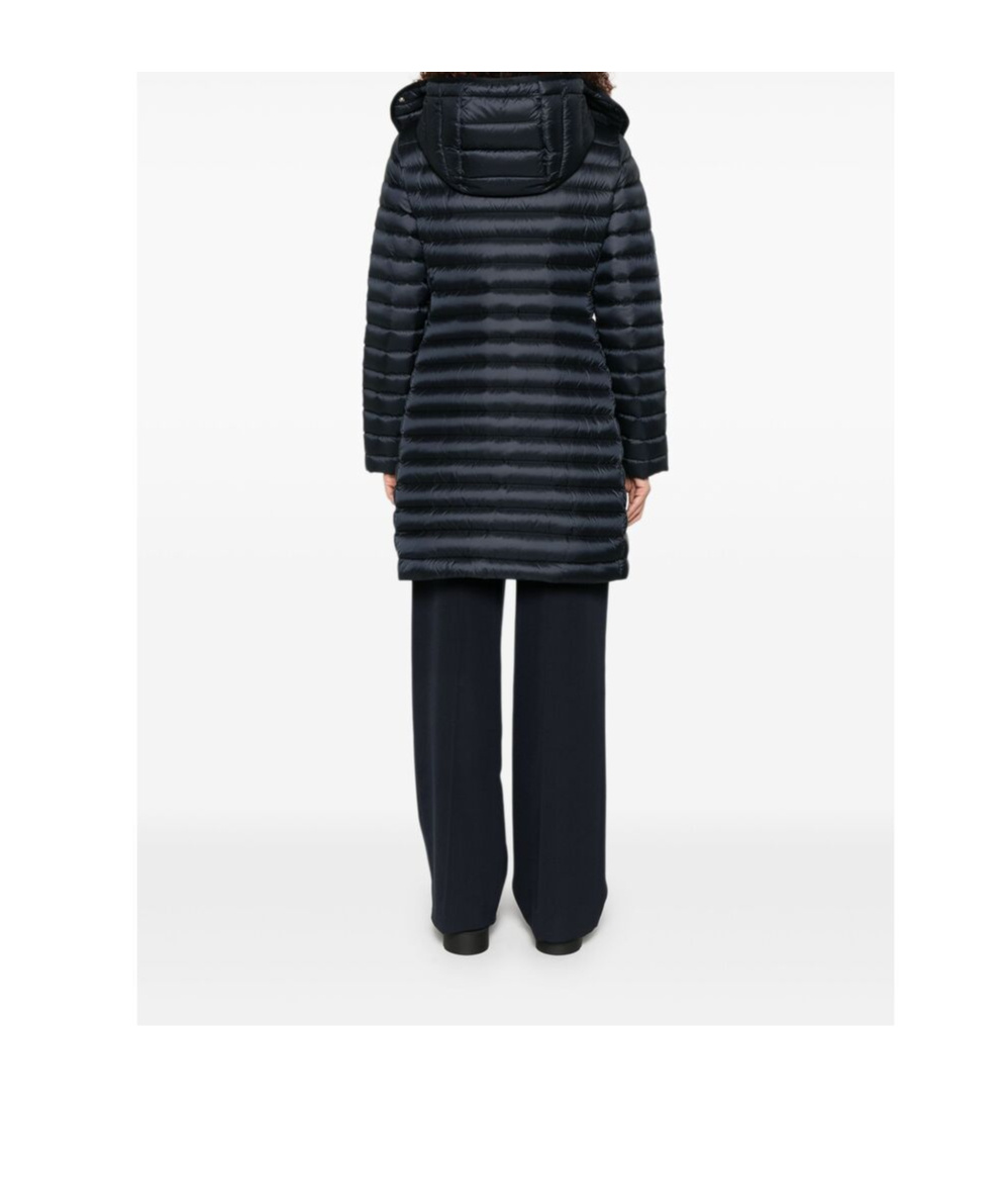 Moncler Long-sleeved Down Jacket In Blue