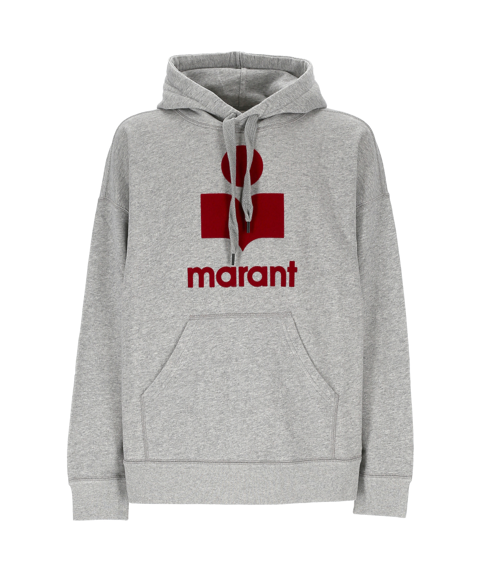 Isabel Marant Hooded Sweater Drawstring Kangaroo Pocket In Gray