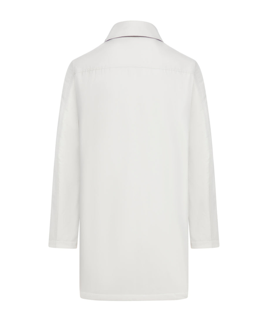 Fay Technical Poplin Morning Coat In White