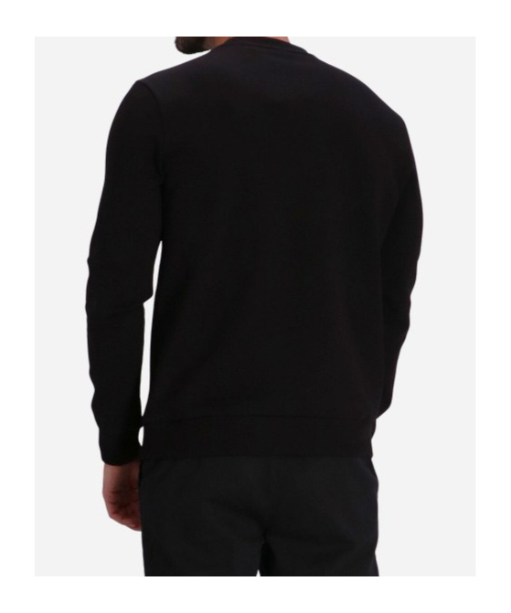 Hugo Boss Logo-embroidered Cotton-blend Sweatshirt In Black