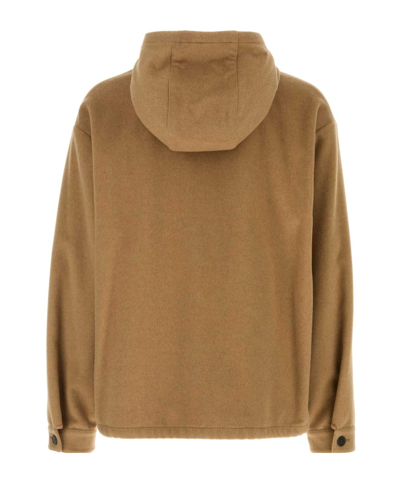 Prada Long-sleeved Casual Jacket In Camel Brown