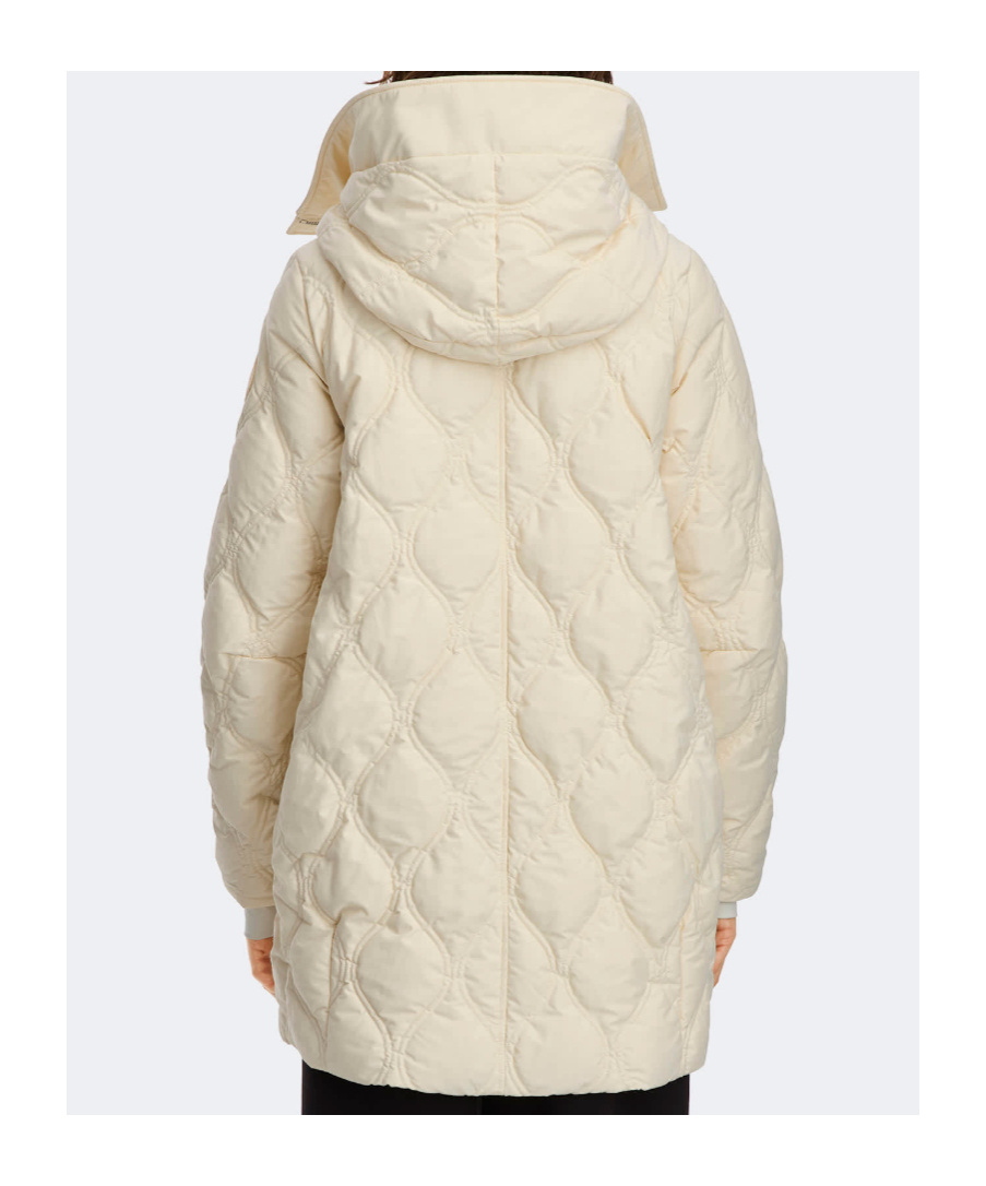 Canada Goose Quilted Hooded Coat In Neutral
