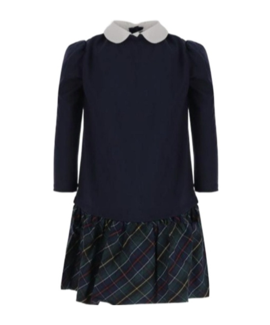 Polo Ralph Lauren Plaid-pattern Dress In Blue