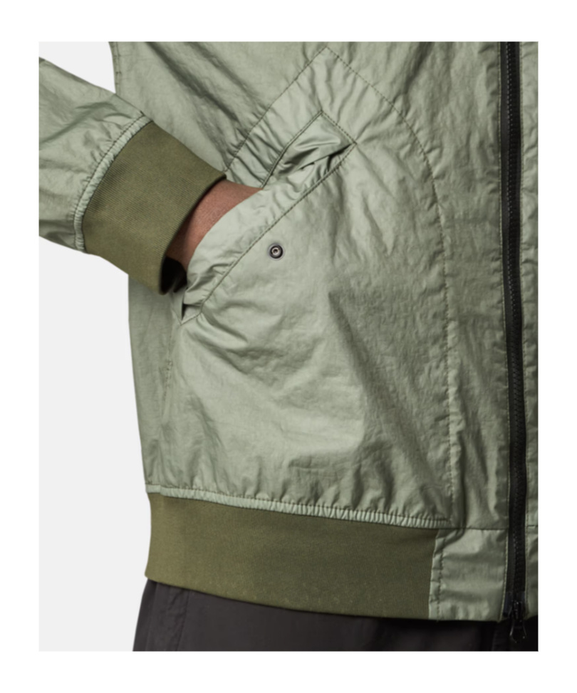 Stone Island 3l Tc Membrane Bomber Jacket In Green
