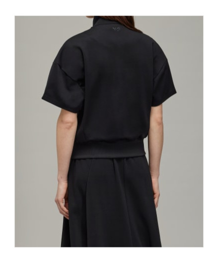 Y-3 3-stripes Short Sleeve Track Top In Black