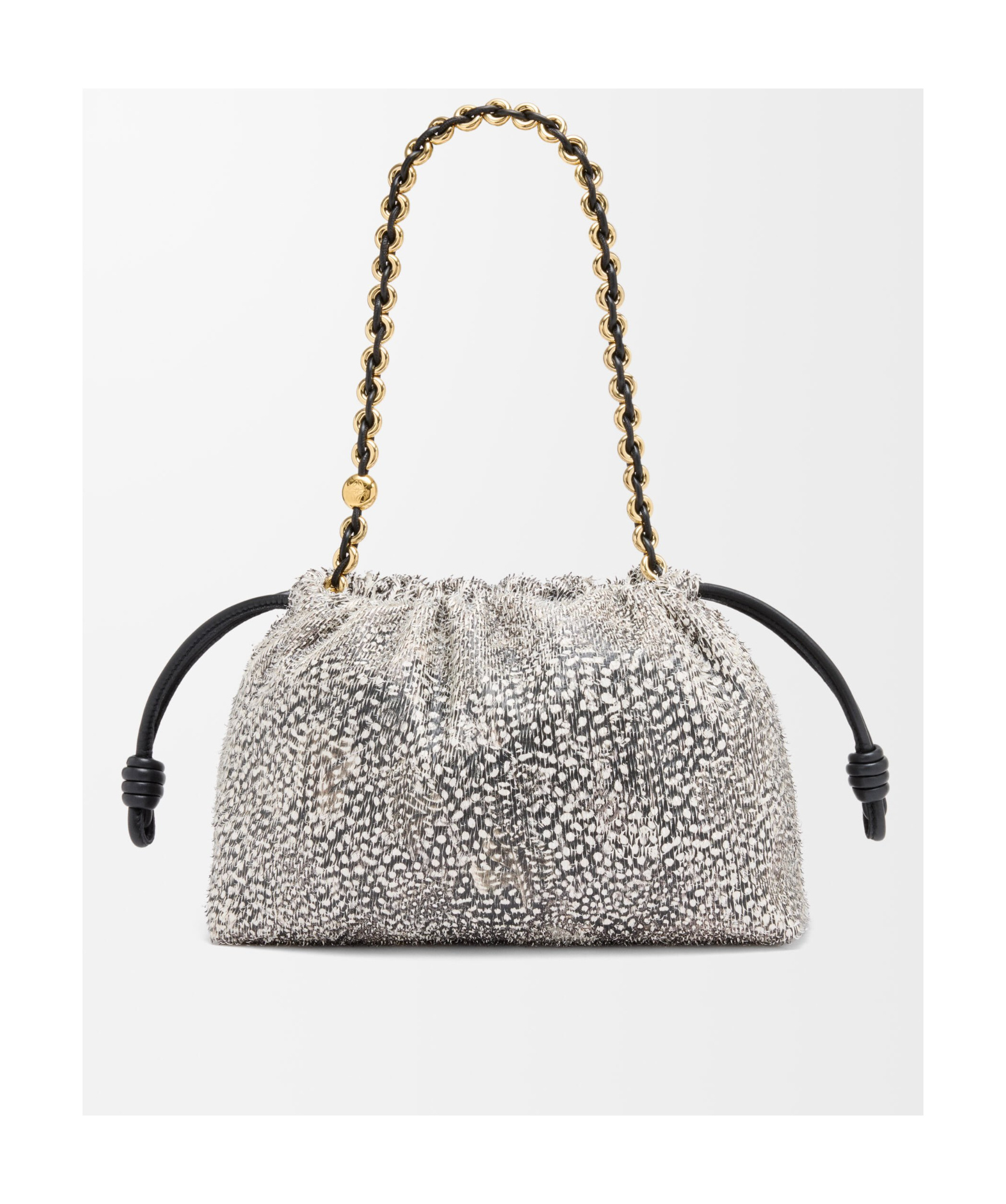 Loewe Medium Lambskin Flamenco Purse Clutch In Black/white