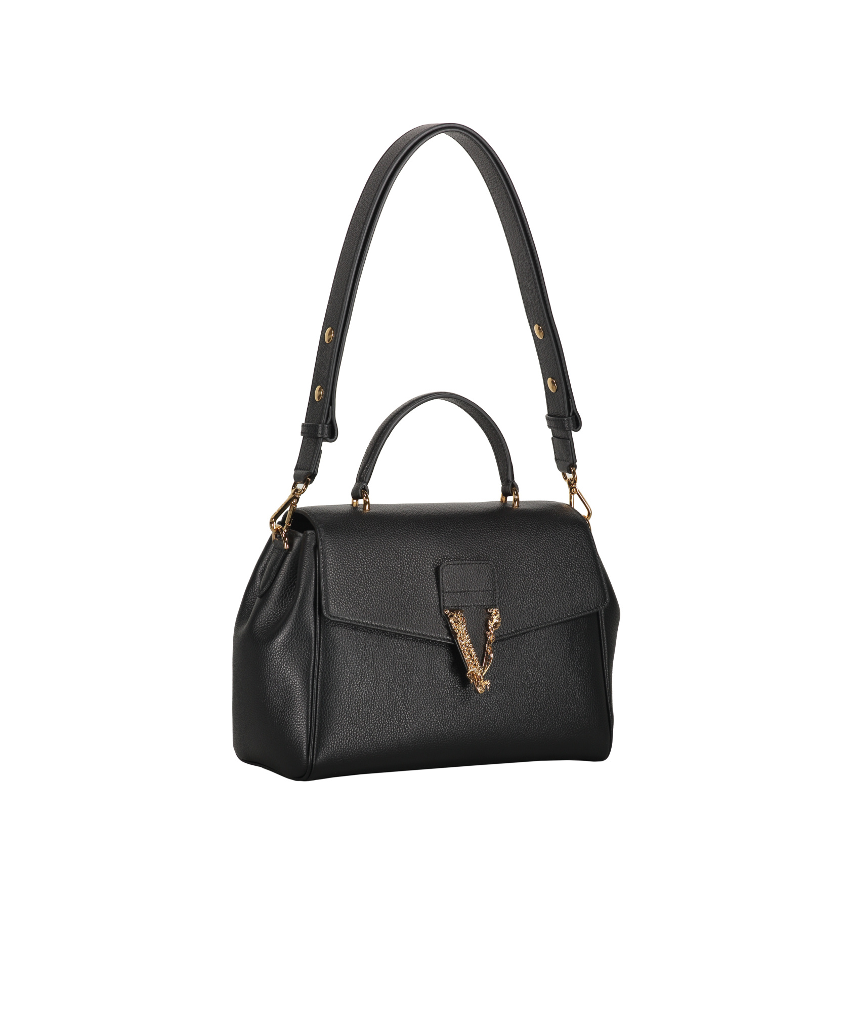 Versace Flap Shoulder Bag In Black