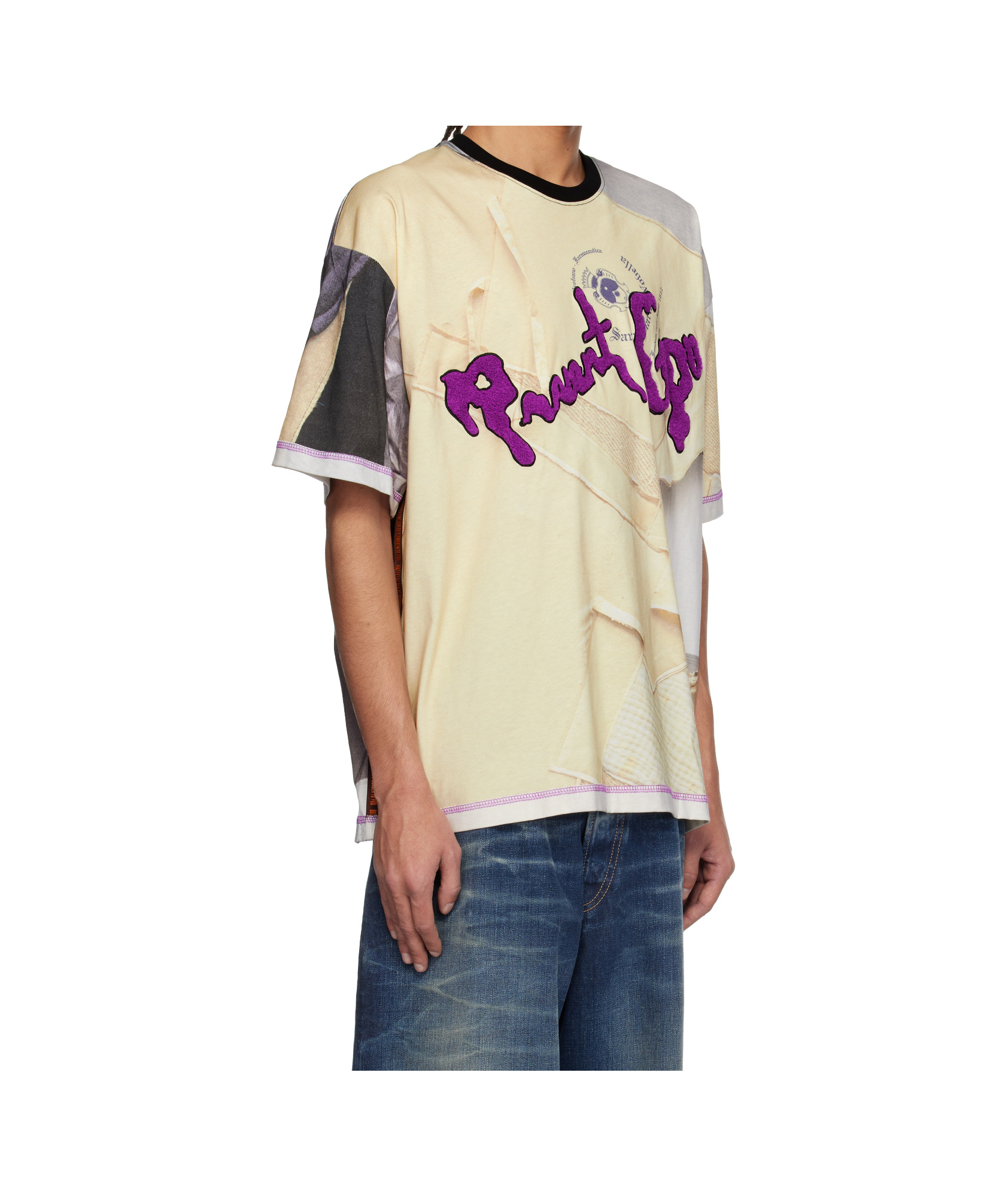 Perks And Mini Beige Martine Syms Edition 'she Mad' Specialty T-shirt In Nude