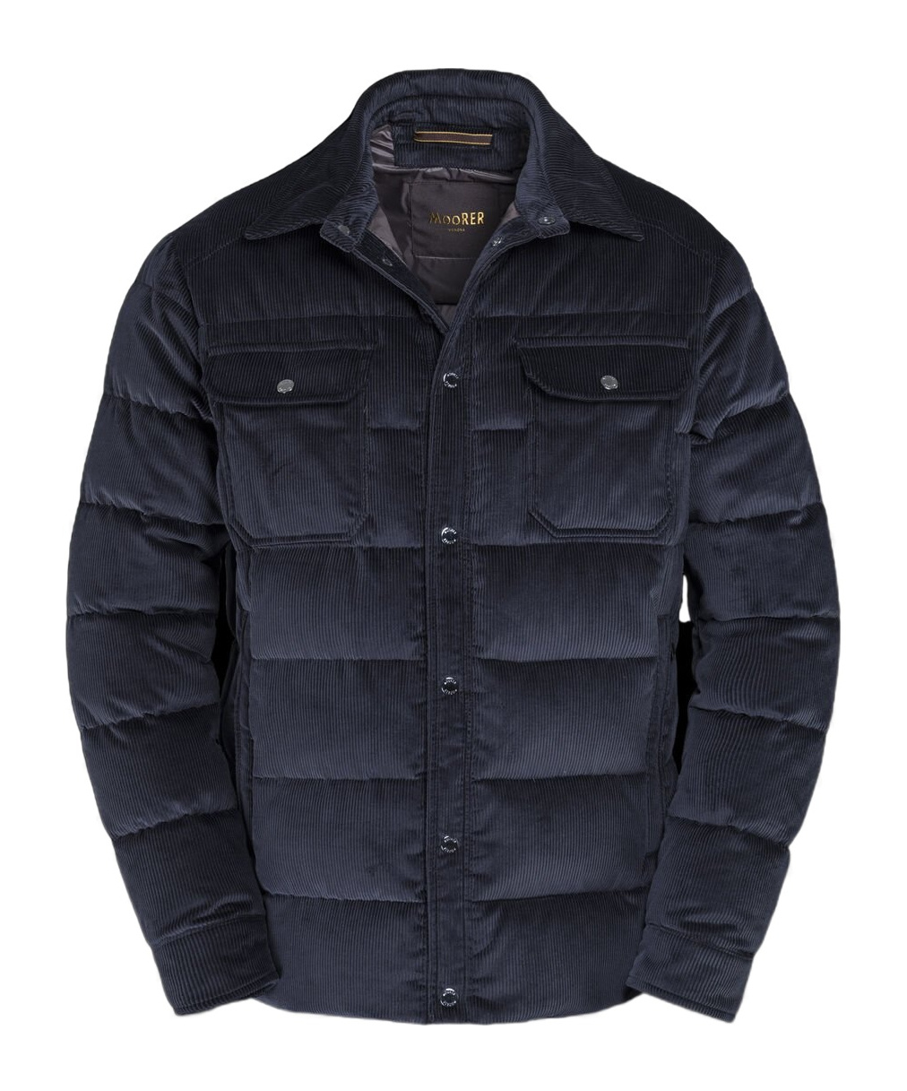 Moorer Long-sleeved Down Jacket In Black