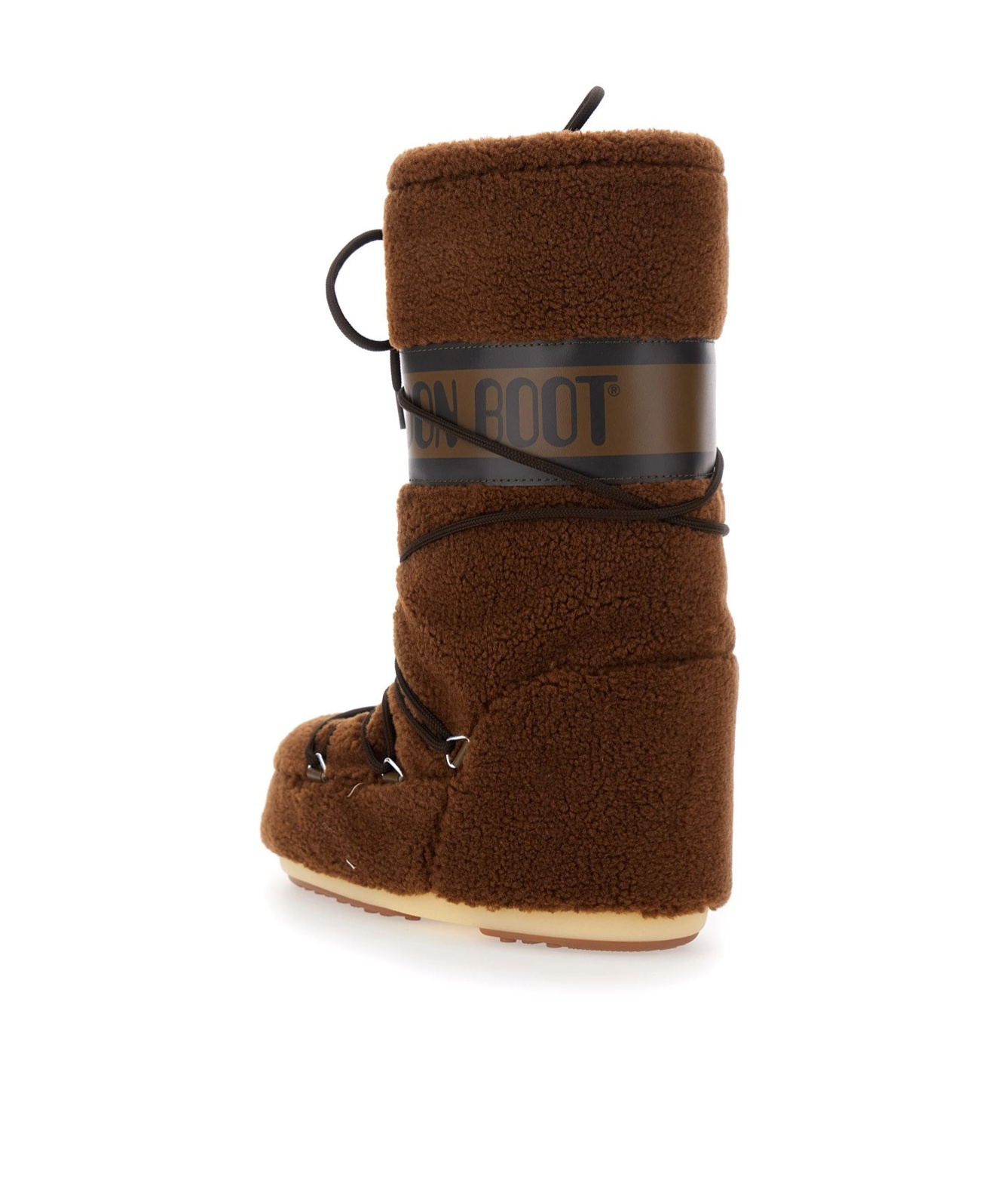 Moon Boot Brown Faux Fur Boot In Brown
