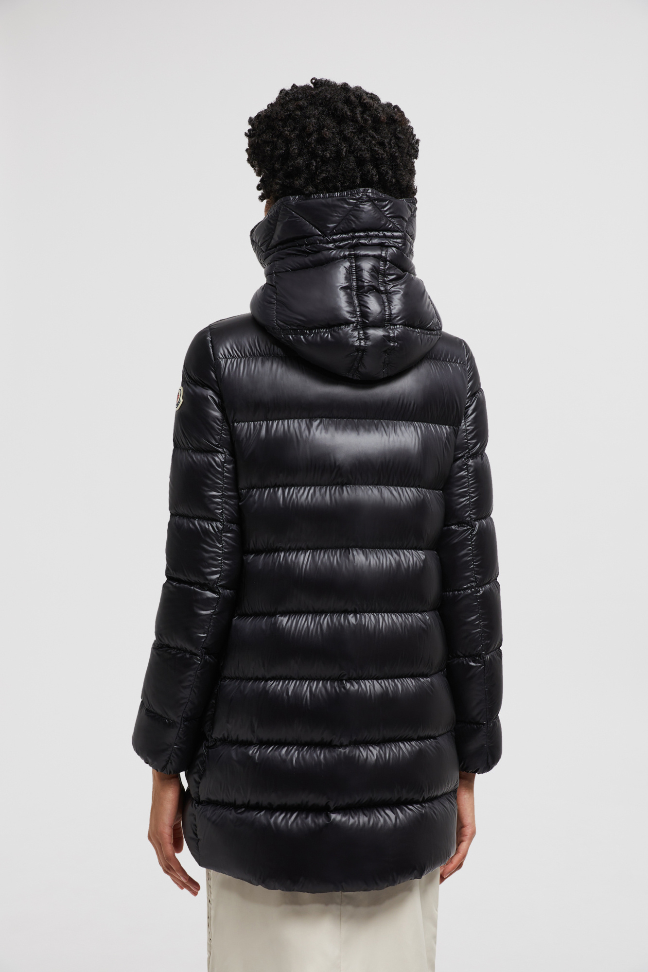 Shop Moncler Suyen Long Down Jacket In Black