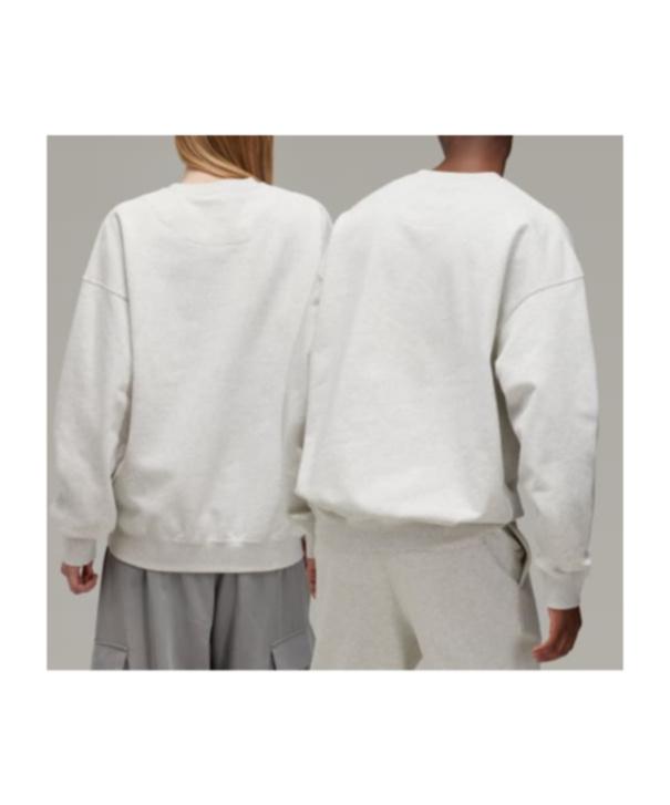 Y-3 Brushed Terry Crewneck Sweatshirt In White