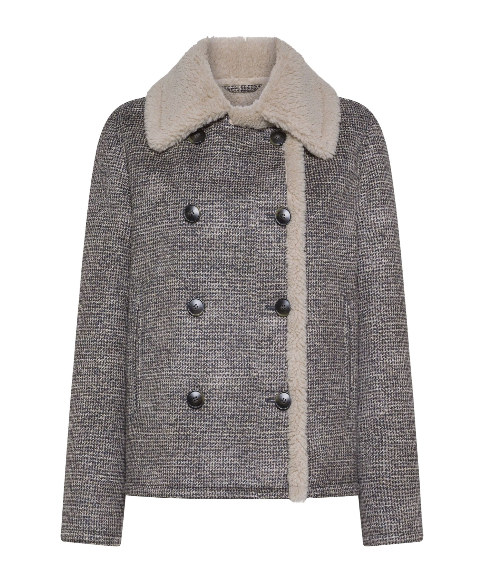 Seventy Double-breasted Jacket In Gray